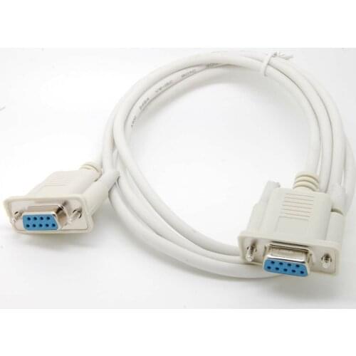 2pcs Serial RS232 Null Modem Cable Female to Female DB9 5ft 1.5m Cross connection c76
