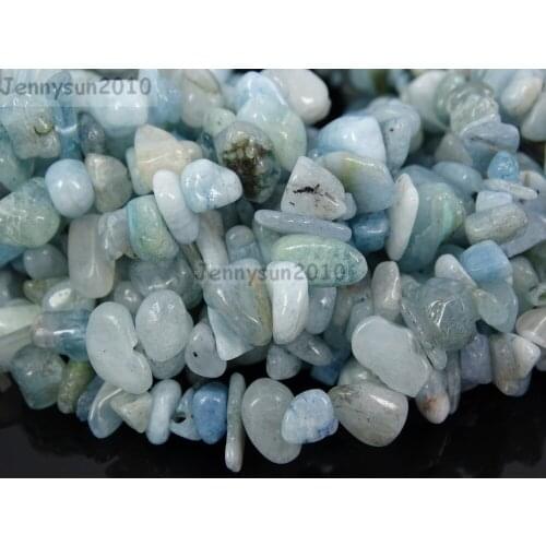 Natural Aqu Gems stone 5-8mm Freeformed Chip Beads 35'' for Jewelry Making Crafts 5 Strands/Pack