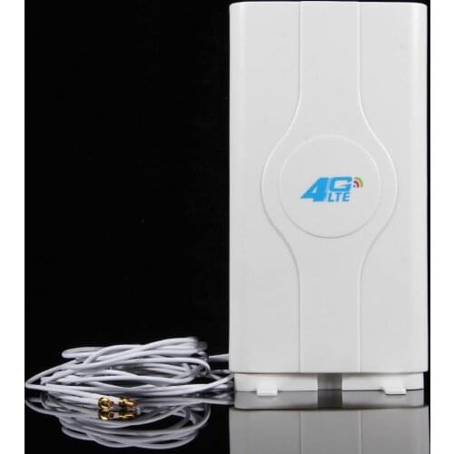 LF-ANT4G01 Indoor 88dBi 4G LTE MIMO Antenna with 2 PCS 2m Connector Wire, TS-9 Port/SMA Port/CRC9 Port