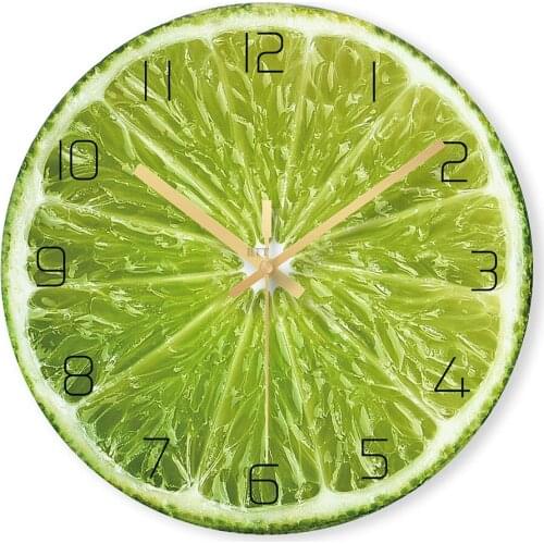Creative Fruit Decorative wall clock for Kitchen Silent Quartz Glass Hanging Watch Modern Design Home Decor Best Gift