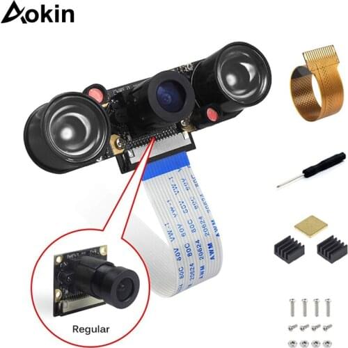 For Raspberry Pi 3 Camera Infrared Night Vision Camera Module 5mp 1080p With Ribbon Cable Heatsink For Raspberry Pi 3 Model B