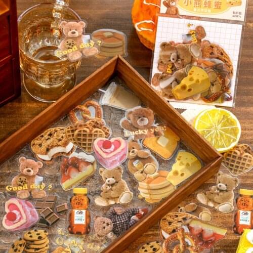 40pcs Harajuku Cute Retro Stickers Aesthetic Vintage Stickers Japanese Style Diary For Decorate Scrapbooking Stationery