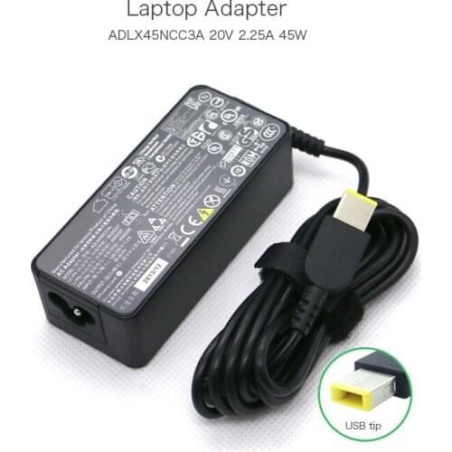 New 20V 2.25A 45W Square Pin for Lenovo Ideapad S210T K2450 S210 ADLX45NCC3A 36200247 45N0297 45N0298 Laptop Adapters