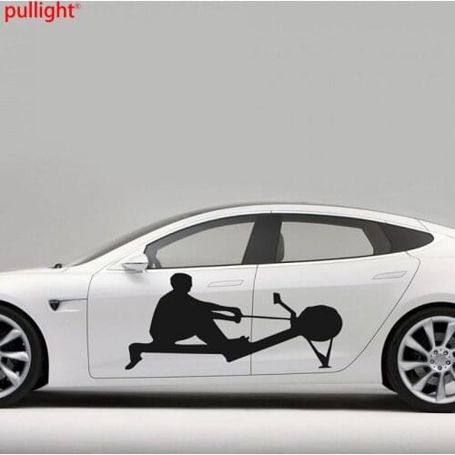 Details About Car Side Decor Vinyl Graphics Decals Sport People Man Doing Exercises
