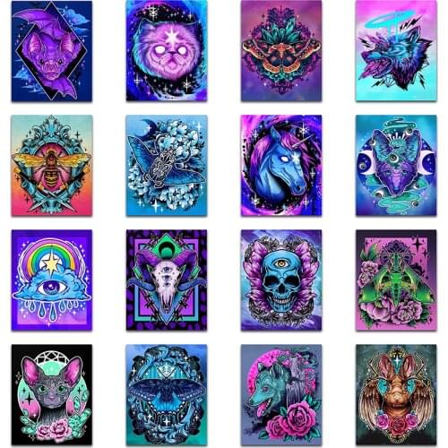 Full Round Diamond mosaic Cartoon butterfly 5D DIY Diamond embroidery Colorful Full Square Diamond painting Cross stitch animal