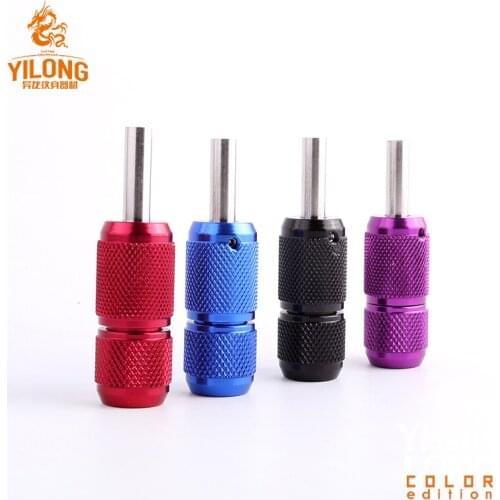 4 Colors 22mm Aluminum Alloy Professional Tattoo Machine Grip Staninless Steel Needle Bar Tube Tattoo Tool Accessories