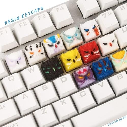 Resin Keycaps For Keyboard Gaming Accessories Keyboard Caps Keyboard Gift 1pcs For Owl Personalized Light Customization