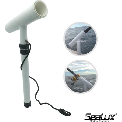Sealux Aluminum Outrigger Rod Holder Color White Sport Look for Fishing Boat Yacht