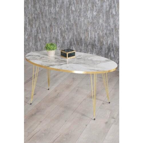 Medium Coffee Table Ellipse Gold Ephesus Tel