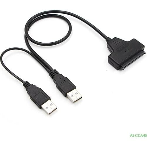 USB 2.0 SATA 7+15Pin Adapter Converter Cable For 2.5inch HDD Laptop Hard Disk Disk Drive Computer Cables Connectors High Quality