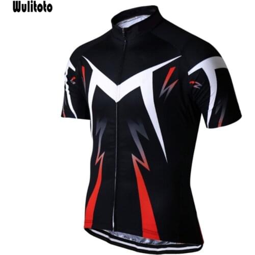 WULITOTO Short Sleeve MTB Breathable Cycling Jersey For Men Bicycle Top Shirt