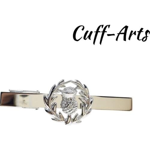 Tie Clip For Men Scottish Thistle Tie Clip Novelty Men Tie Clip Male Business Gift for Mens Jewelry by Cuffarts T10023