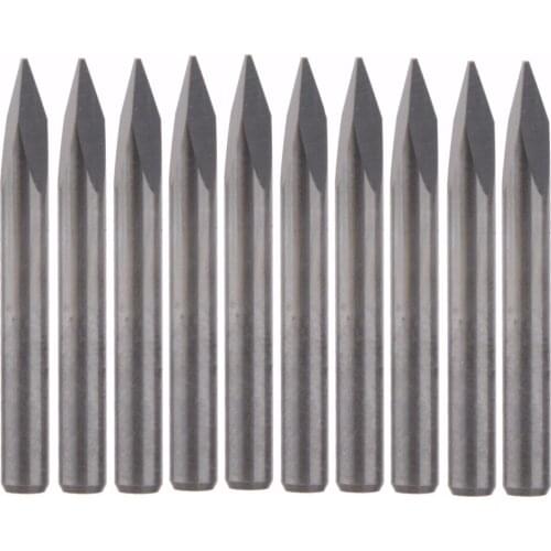 10Pcs 0.4mmX30 Degree Carbide Steel CNC Router Pyramid engraving Bits