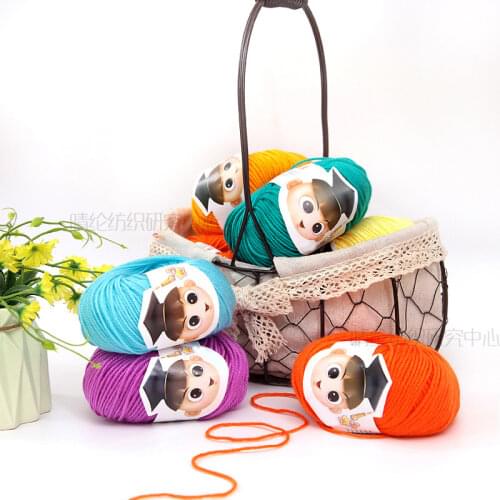 5pcs Four-strand Acrylic Wool Little Prodigy Hand-made Special Baby Line for Infants Yarn Crochet Yarn 50g Yarn