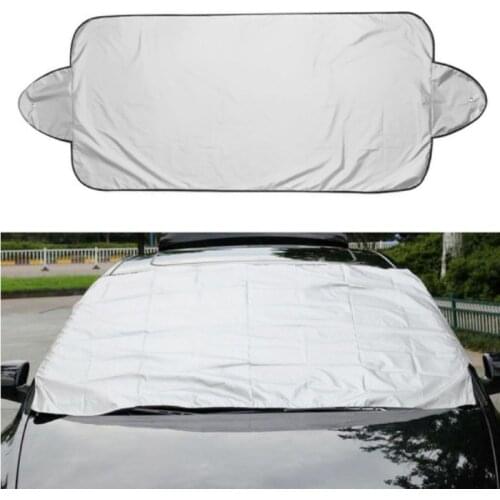 50*70cm190T Polyester Prevent Snow Ice Sun Block Car Snow Block Car Silver Cloth Car Windshield Cover Protector