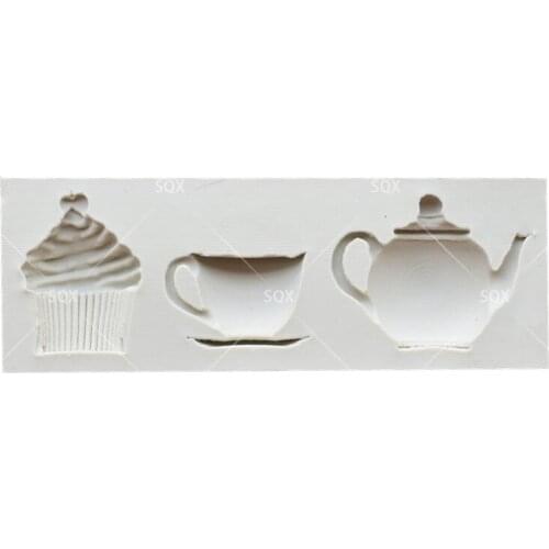 Tea Set Silicone Mold Candy Mold For Cake Decorating Tools Kitchen Accessories SQ16163