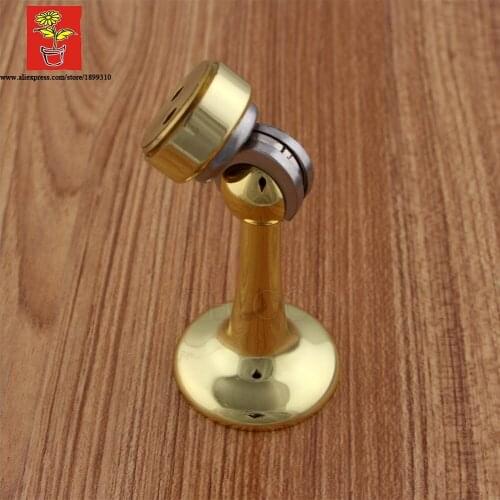 CHICOO Newly Arrived Door Security Protection Gold Color Magnetic Door Holders Brass Floor And Wall Mounted door stops