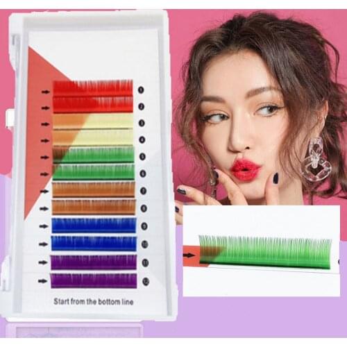 Colored Eyelashes Extension Eyelash Bundles Fake Eyelashes Natural False Eyelashes Beam Eyelashes Tuft Artificial Eyelashes Faux