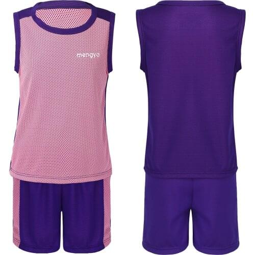Kids Girls Boys Unisex Summer Tracksuit Breathable Net Sport Suit Sleeveless Vest Set Running Football Basketball Exercise Set
