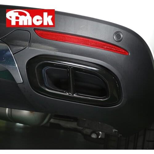For Mercedes Benz GLE GLS GLC Class W167 V167 X167 X253 2020+ ABS Car Accessories Throat Muffler Exhaust Pipe Tail Cover Trim