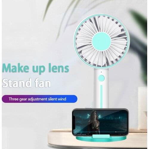 ELOOLE USB Handheld Fan Rechargeable Holder Desktop Electric Fan 3-Speed Adjustable Battery Ventilador Gift For Kids Friends