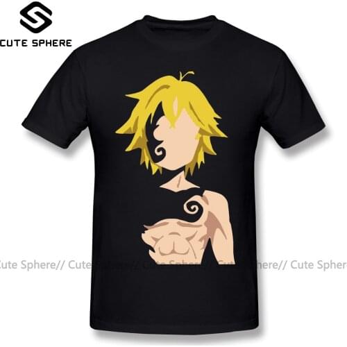 Seven Deadly Sins T Shirt Meliodas T-Shirt Short-Sleeve 100 Cotton Tee Shirt Funny 6xl Classic Man Printed Tshirt