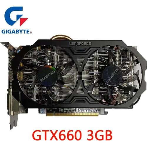 GIGABYTE GTX 660 3GB Graphics Card 192Bit GDDR5 GTX660 N660 Video Cards 4096 x2160 Geforce GV-N660OC-3GD 2GB Hdmi Dvi Cards Used
