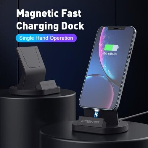 2021 Magnetic Phone Charger For iPhone 12 Huawei Dock Station Charger For Samsung Xiaomi Oneplus Type C Stand Holder Charger