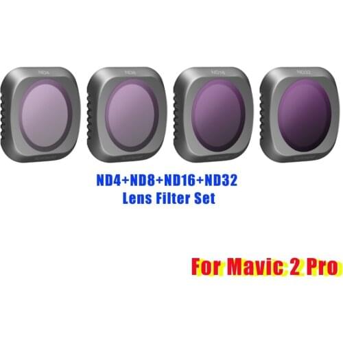 New Snap on Neutral Density ND4/8/16/32 LENS Filter Set Camera Lens Filter Kit for DJI Mavic 2 Pro Camera Drone