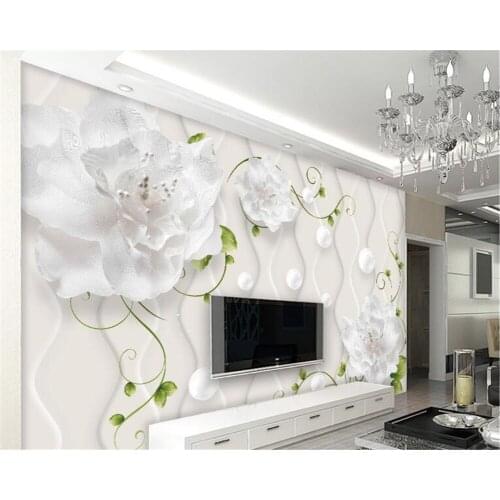 Beibehang Custom wallpaper mural modern hand-painted art floral TV background wall wall papers home decor papel de parede 3d