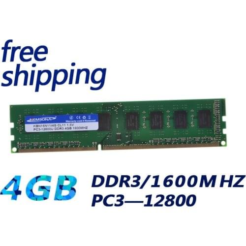 KEMBONA High quality desktop pc ddr3 4gb 1600mhz pc12800 desktop memory support dual channel fully compatible