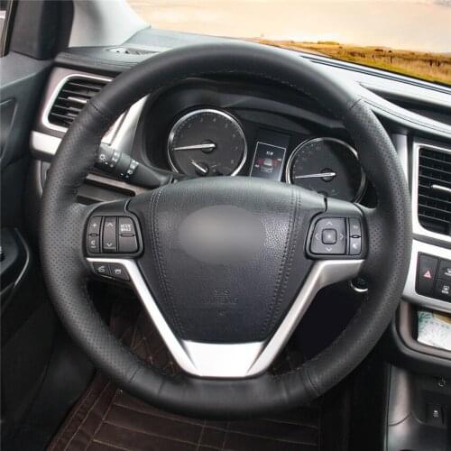 DIY Anti-Slip Wear-Resistant Steering Wheel Cover For Toyota Highlander 2013-2020 Sienna 2015-2020 Car Interior Decoration