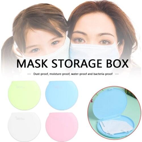 Pill Organizer Case Portable Waterproof Face Mask Storage Box Mask Clip Case Foldable Waterproof Storage Clip
