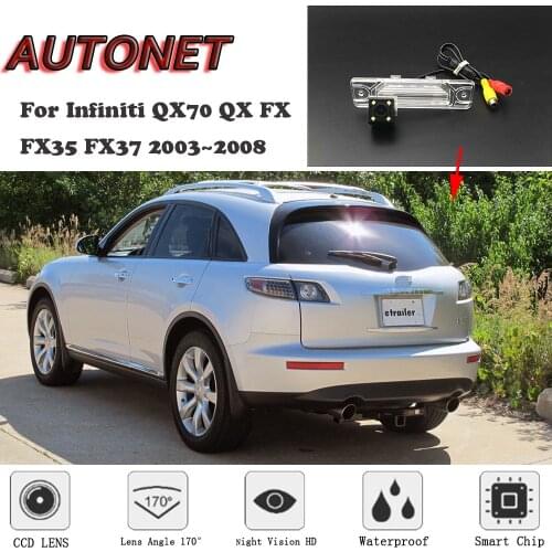 AUTONET HD Night Vision Backup Rear View camera For Infiniti QX70 QX FX FX35 FX37 2003~2008 CCD/license plate Camera or Bracket