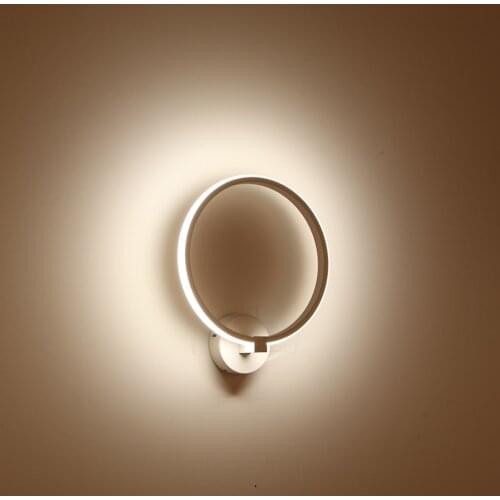 Modern Nordic Design White Black Led Wall Light Lamp Sconces Fixtures for Loft Decor Bedroom Home Stairs