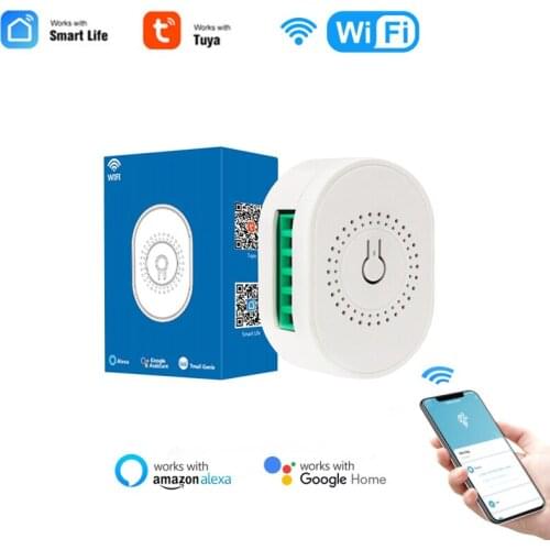 1/5pcs Tuya WiFi Smart Switch No Hub Required Support Two Way Control Remote Control App Work with Smart Life Alexa Google Home