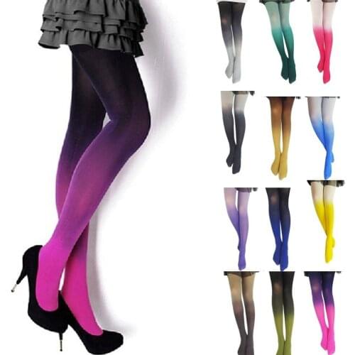 Vintage Stockings 2021 Fashion Casual Socks Gradual Gradient Change Tights Stockings Women Girls Pantyhose Fashion
