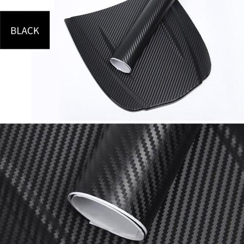 10cmx127cm Waterproof Car Stickers 3D Car Carbon Fiber Vinyl Film Sheet Wrap Roll Auto Car DIY Decor Sticker Paper Car Styling