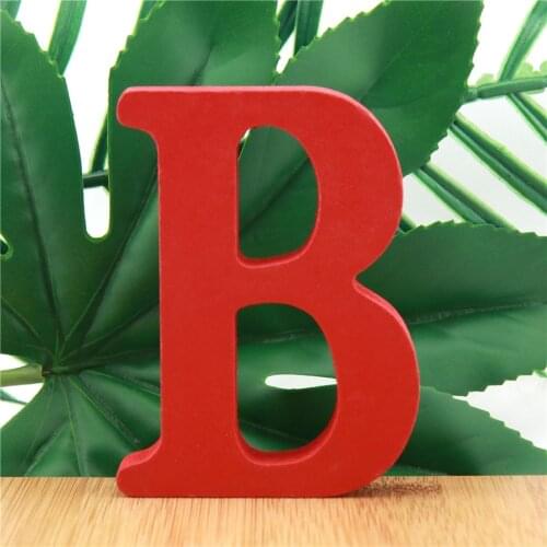 1pc 10X10CM Red Wooden Art Craft Free Standing Wedding Heart Home Decor English Letters Alphabet Word Personalised Name Design