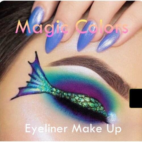 1 Piece Professional Water Activated Eyeliner Make Up Pigment Magic Color Eyeshadow Glitter Shining Face Paint