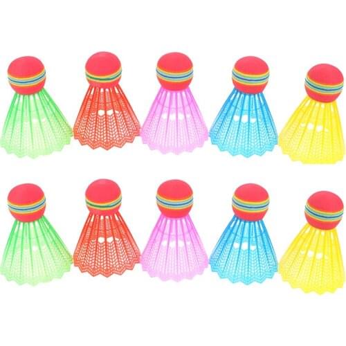 10PCS/Pack Colorful Badminton Balls Portable Shuttlecocks Products Sport Training Train Outdoor Supplies With Cylinder Packaging