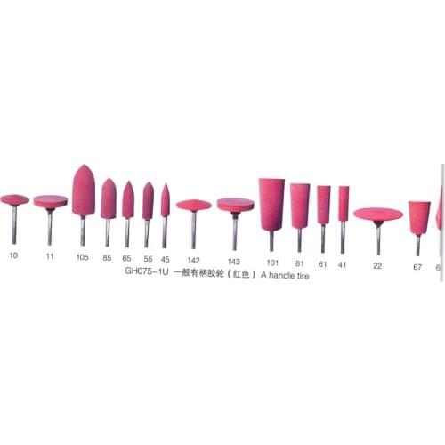 16pcs Dental lab mounted silicone polishing point midgets reduction pink