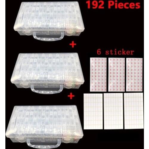192Pcs Bottles Diamond Painting Tools Accessories Storage Box Beads Container Diamond Embroidery Stone Mosaic Convenience Box