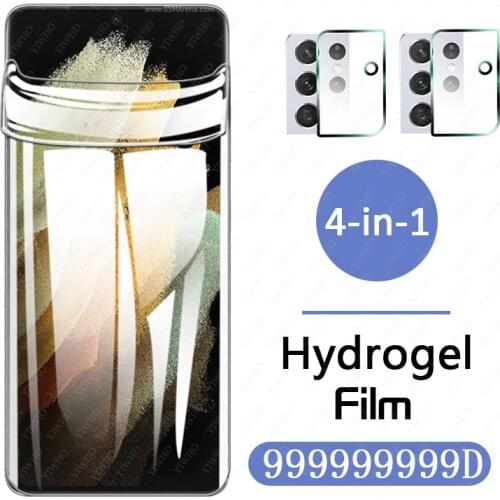 2Pcs 200D Hydrogel Film for Samsung Galaxy S21 Ultra S20 Note 20 Plus Screen Protector on A52 A72 A42 A32 5g A12 A21s Lens Glass