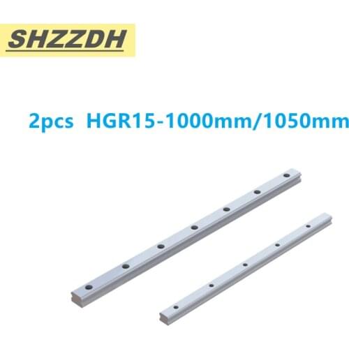 2PCS HGR 15 length 1000mm 1050mm precision linear guide for HGH15CA/flange HGW15CC slider CNC engraving machine accessories