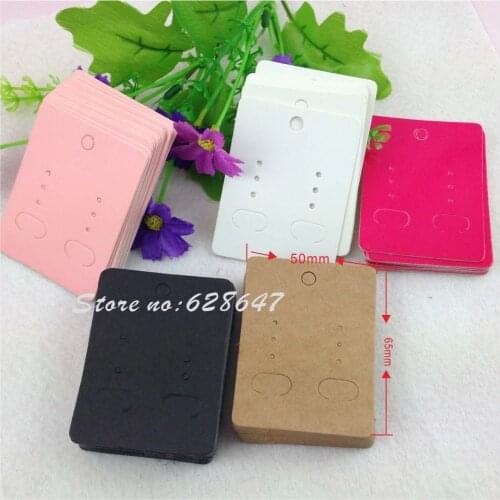 200pcs/lot Earring card Hot Blank Earring cards kraft paper Display Cards Accept Custom jewelry cards orders need add Extra cost