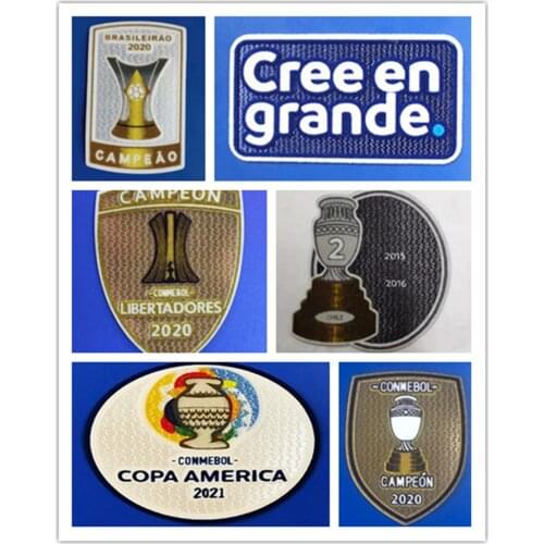 2019 2015 2021 Copa America Campeon soccer patch Chile national team Champion Chile BRAZIL soccer patch