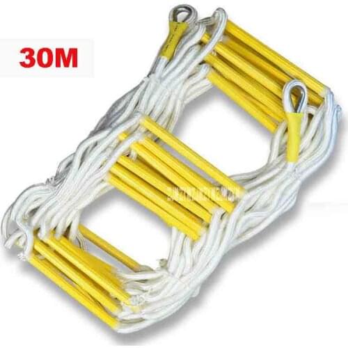30MRescue Rope Ladder 6-7th Floor Escape Ladder Emergency Work Safety Response Fire Rescue Rock Climbing Anti-skid Soft Ladder