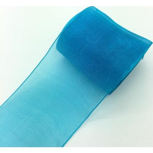 5yards/Lot 2" 50mm Sky blue Organza Ribbon Bow Wedding Decoration Lace Crafts