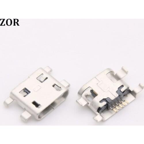 50pcs Micro mini USB jack socket connector dock plug 5pin For ZTE A6 A6 MAX charging port